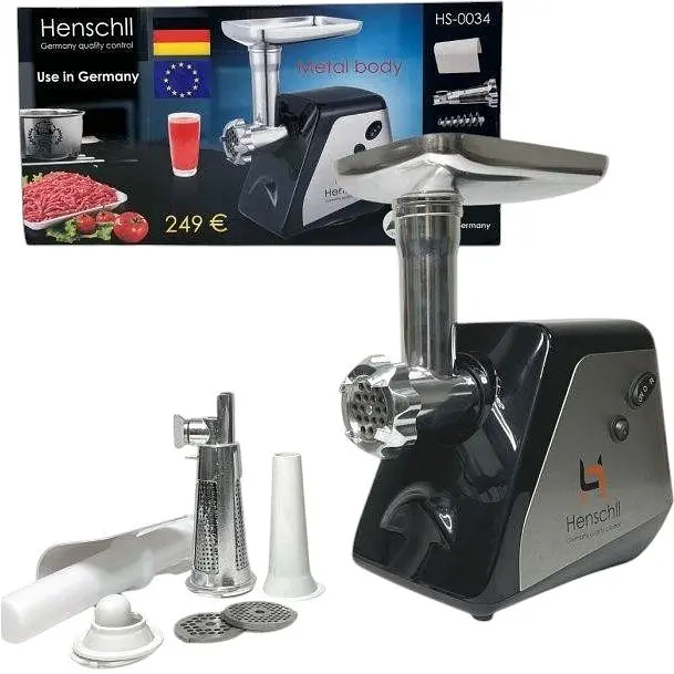 Електрична м'ясорубка Henschll HS-0034 2500W з соковижималкою (39886-HS-0034_1611) - фото 4
