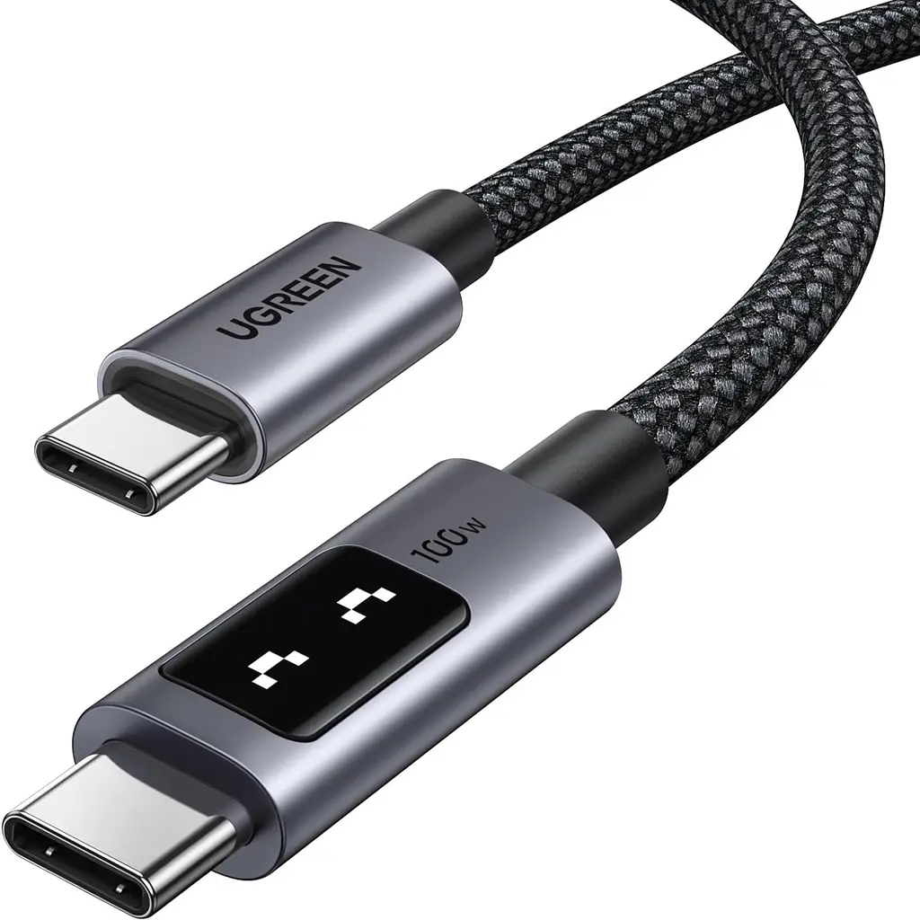 Кабель USB 2.0 Type-C M-M, 2 м, 100W, 5A （480Mbps）Smart display Чорний, L509 UGREEN - фото 2