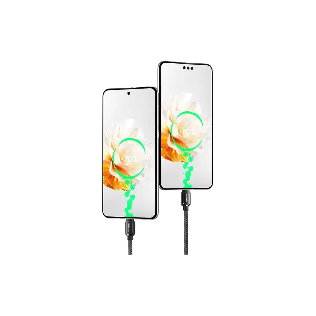 Дата кабель USB 2.0 AM to USB-C 1.0m 7A black Essager (EXCT-TD01-P) - фото 7