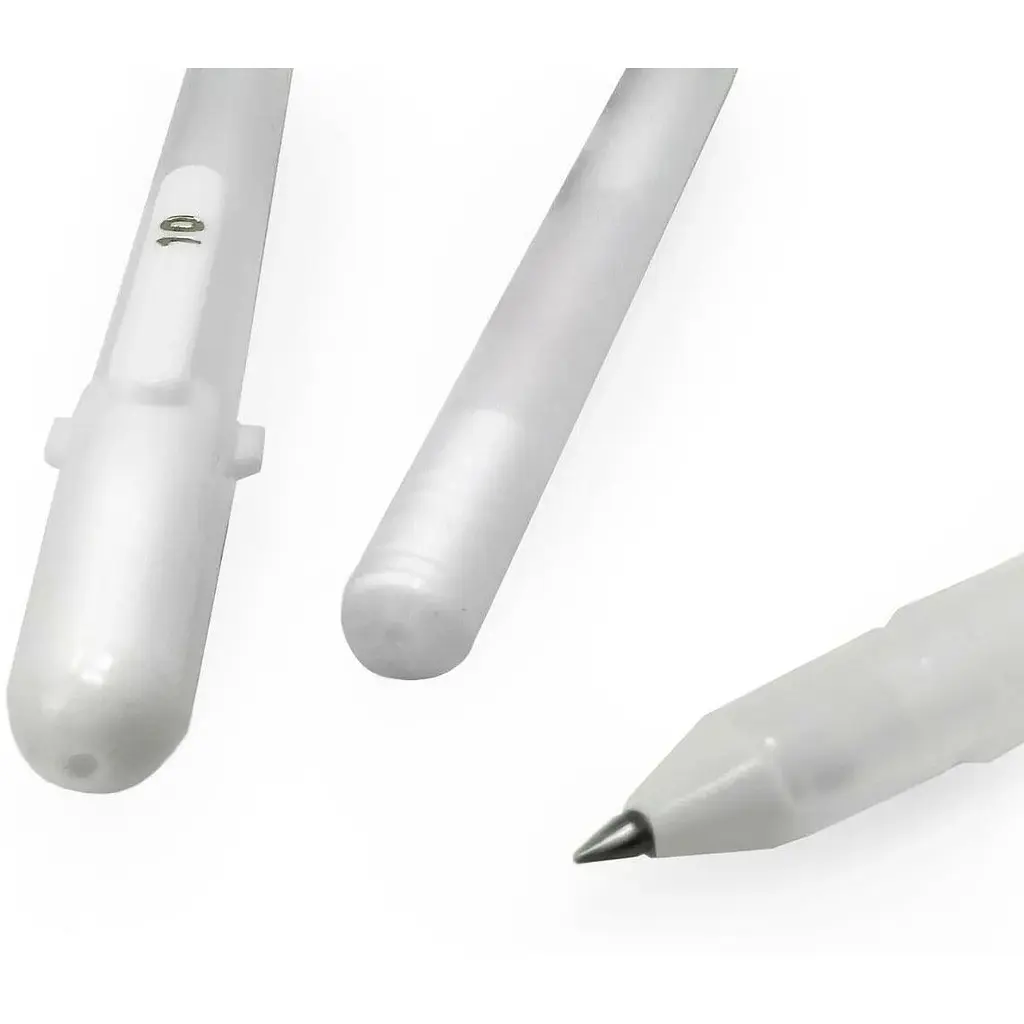 Набір гелевих ручок Sakura Basic White 3 розміри (05-08-10) Білі - фото 3