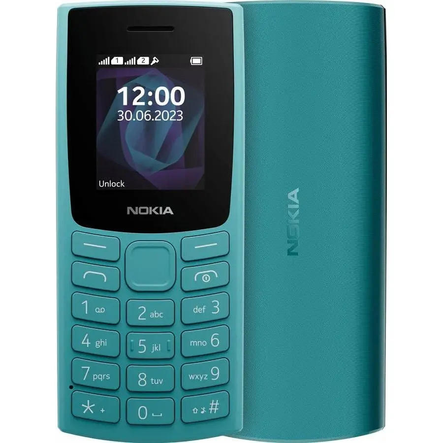 Телефон мобільний кнопковий Nokia 105 DS 2023 TA-1557 cyan морська хвиля  - фото 2