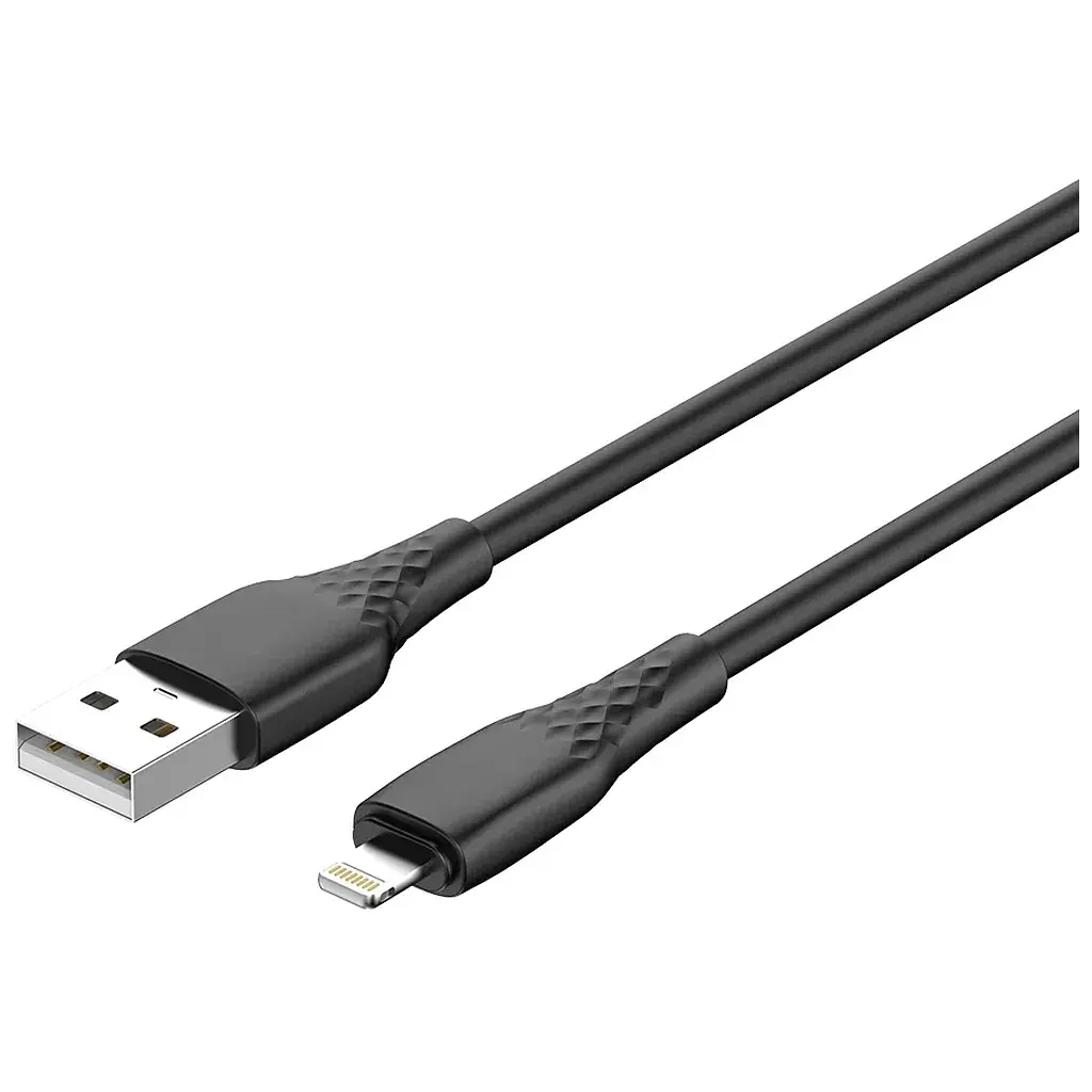 Дата кабель USB 2.0 AM to Lightning 2.0m 3A textured PVC black ColorWay (CW-CBUL095-BK) - фото 3