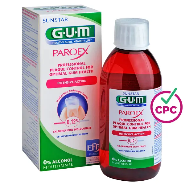 Ополіскувач GUM PAROEX 0,12% СНХ, антибактеріальна дія, 300 мл - фото 2