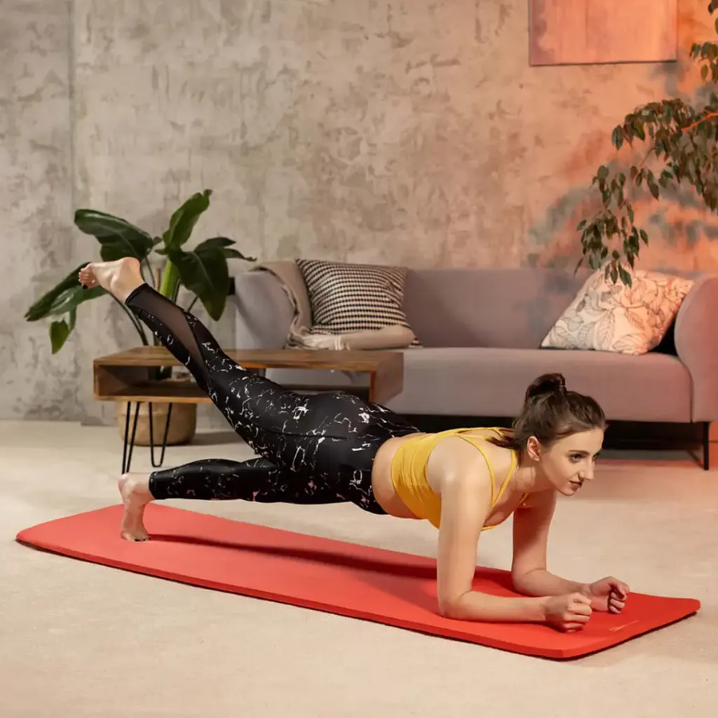 Коврик для йоги Hop-Sport HS-NB010GM NBR 1 см ярко-красный - фото 10