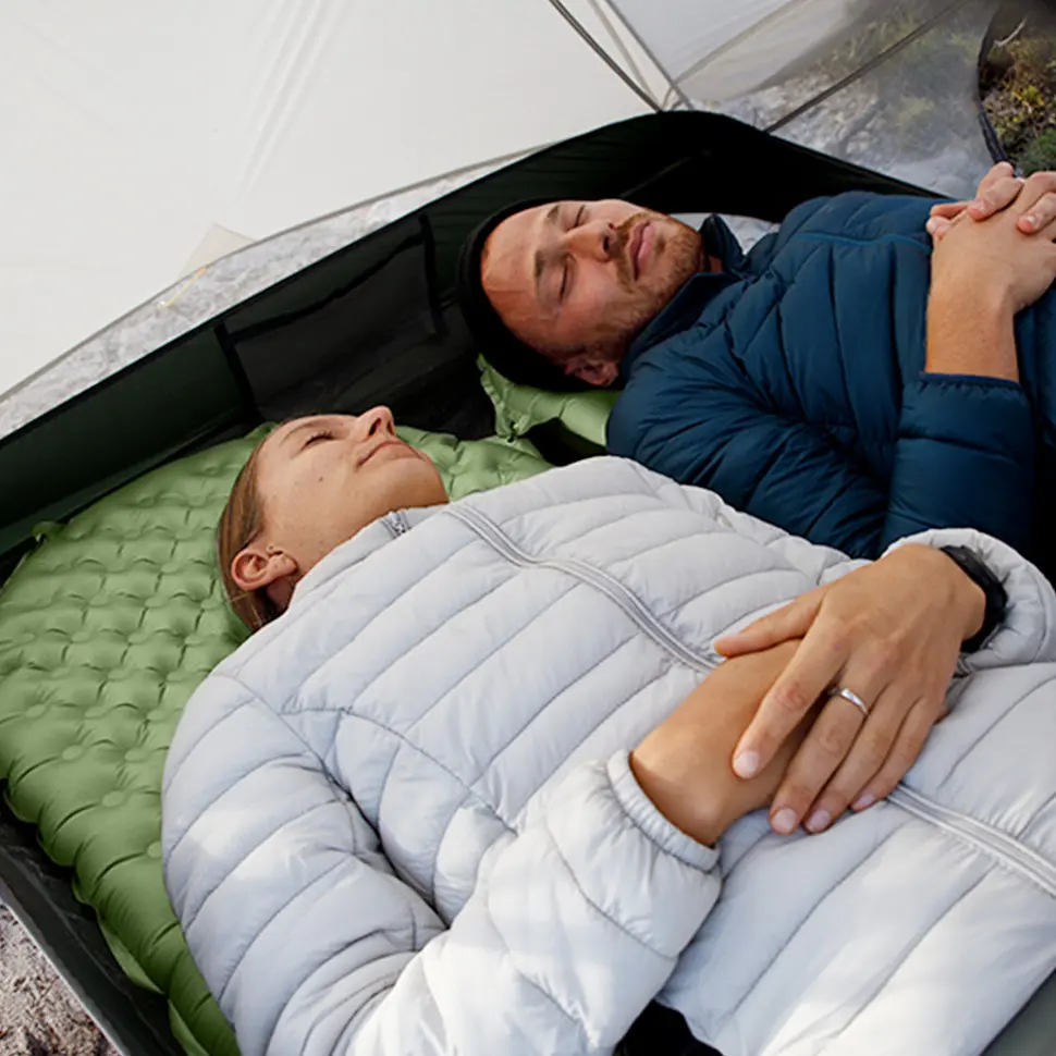 Матрас туристический надувной двухместный Naturehike CNK2450WS014, сверхлегкий, 200х132х8 см, зеленый с мешком для надува. - фото 7