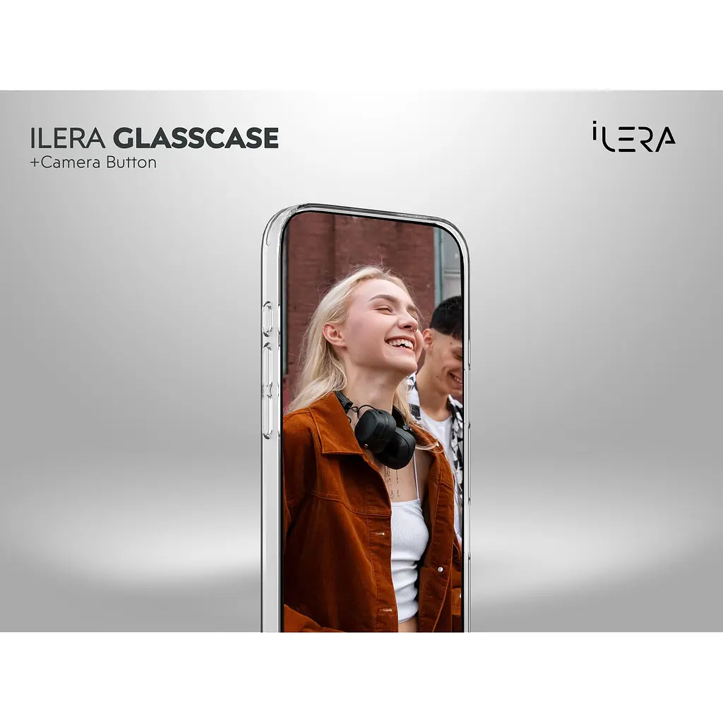 Чохол iLera GlassCase + Camera Button with MagSafe для Apple iPhone Air Frosted (ILGCLCa17Air) [150409] - фото 10