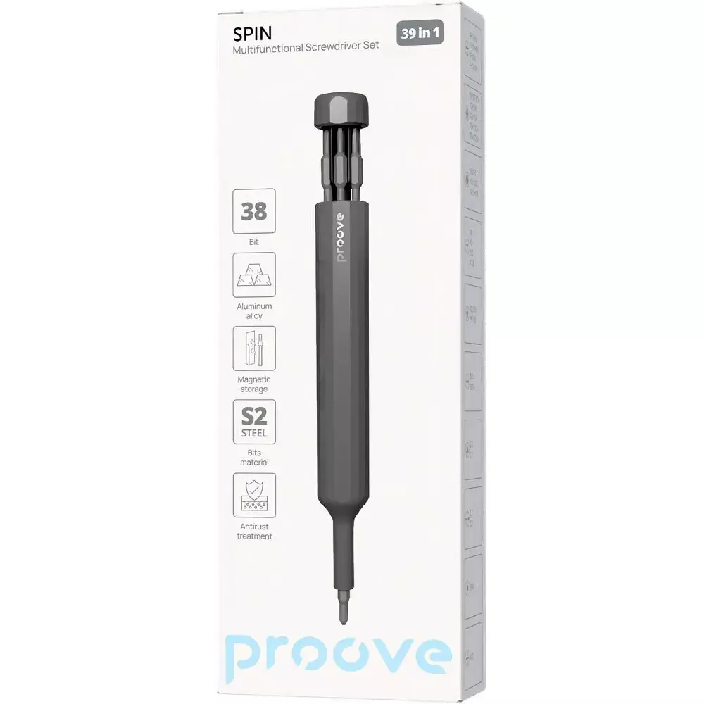 Набір викруток Proove Spin 39in1 MTSS39000003 Сірий - фото 5