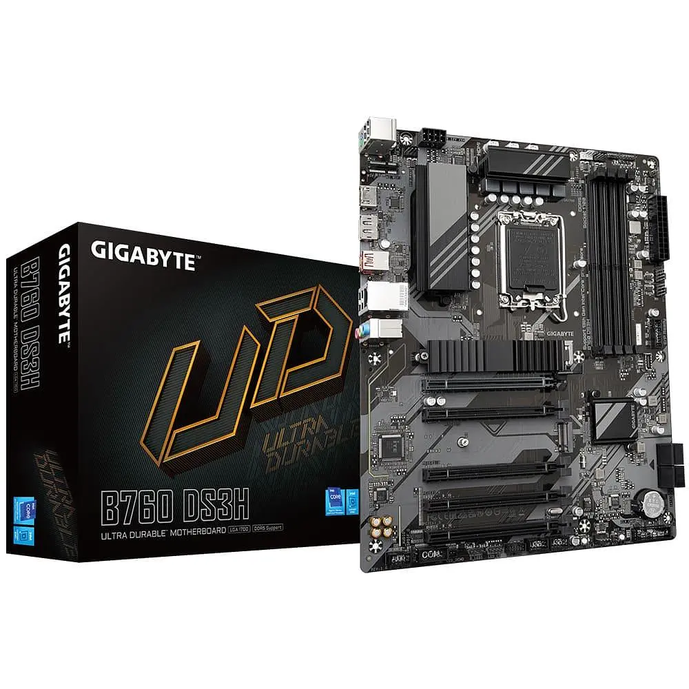Материнская плата Gigabyte B760 DS3H (B760 DS3H) (Socket 1700, Intel B760, ATX) Б/у - фото 4