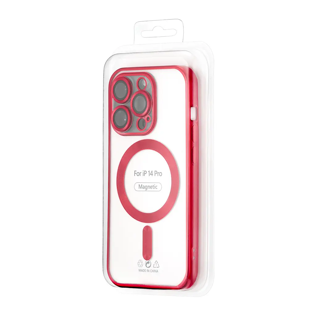 Чохол Ductil Metallic Edge with MagSafe (Protected Camera & Lens) iPhone 14 Pro Red - фото 2