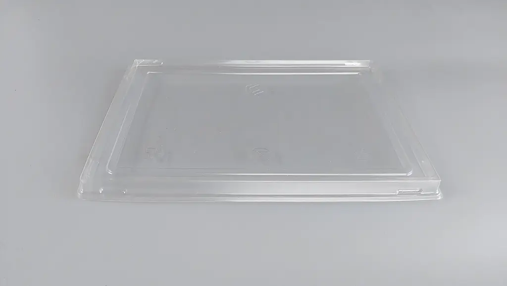 Кришка PET 180×120 мм прозора для крафтового контейнера одноразова прямокутна кришка для упаковки їжі - фото 2