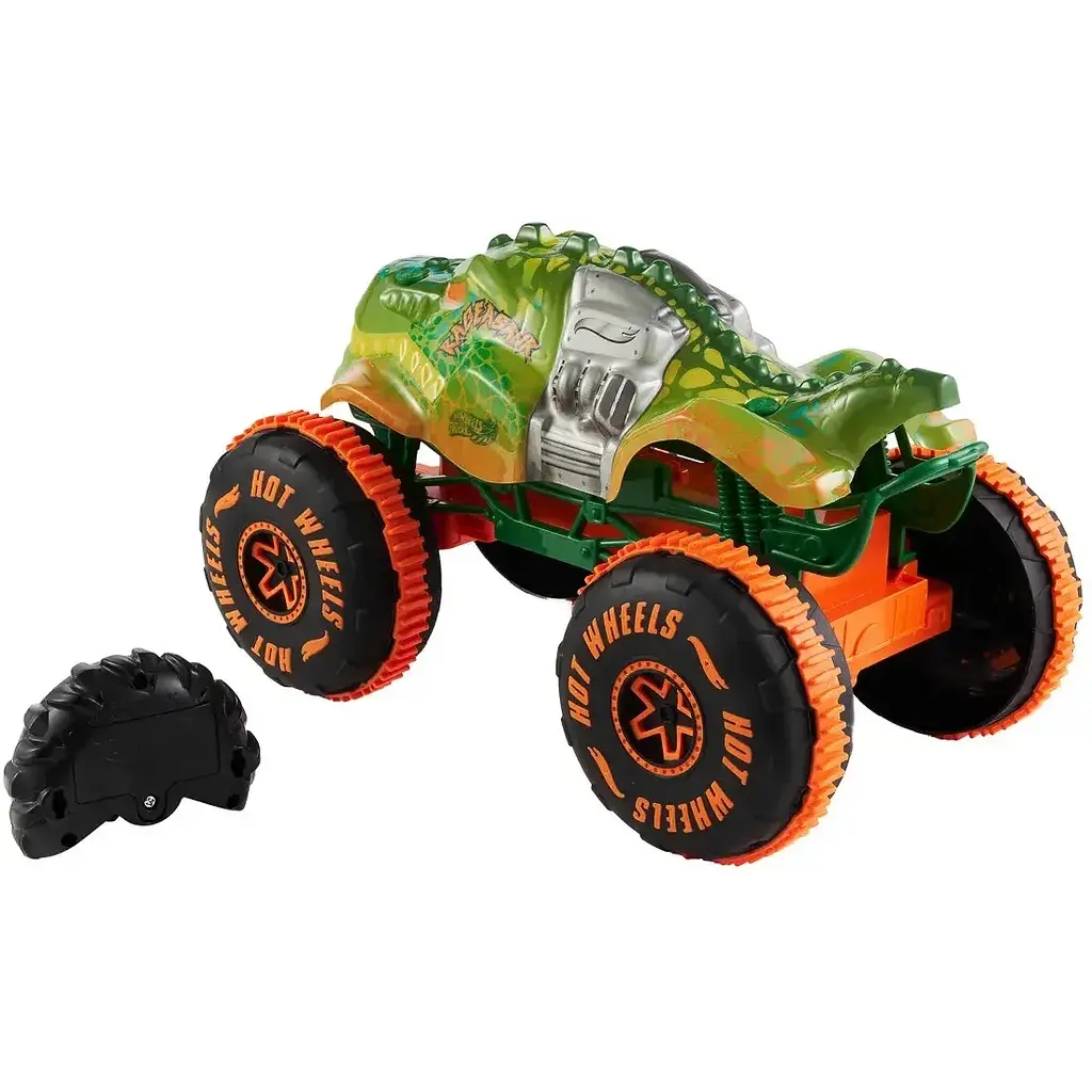 Машинка-внедорожник Hot Wheels Monster Trucks Rageasaur на радиоуправлении 1:15 увеличенная (JBH03) - фото 2