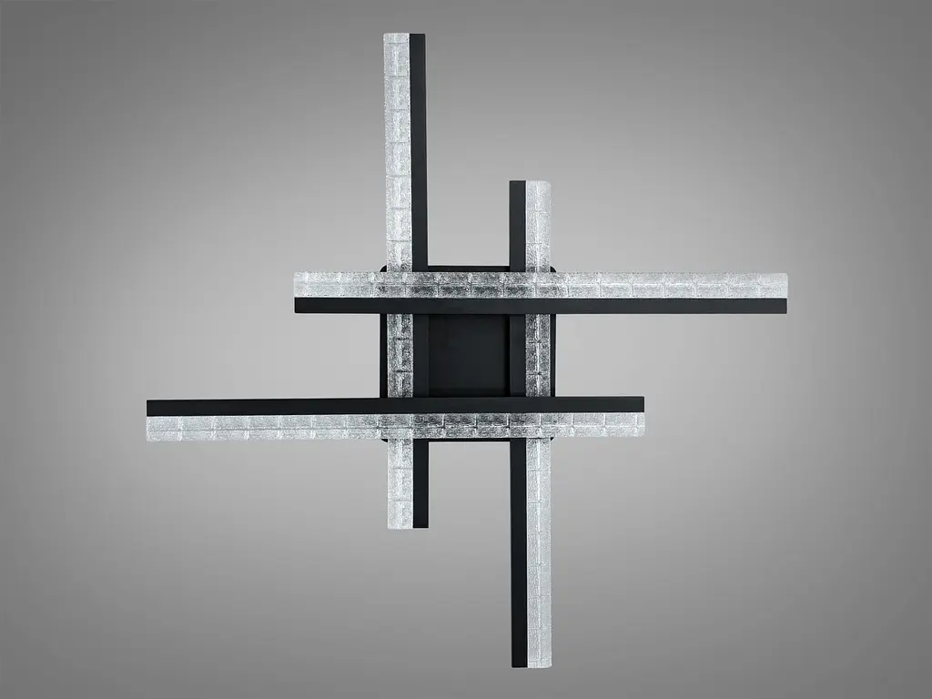 Стельова LED-люстра Diasha MX3068/4BK, геометрична перехресна, 80x80 см, 57 W - фото 5