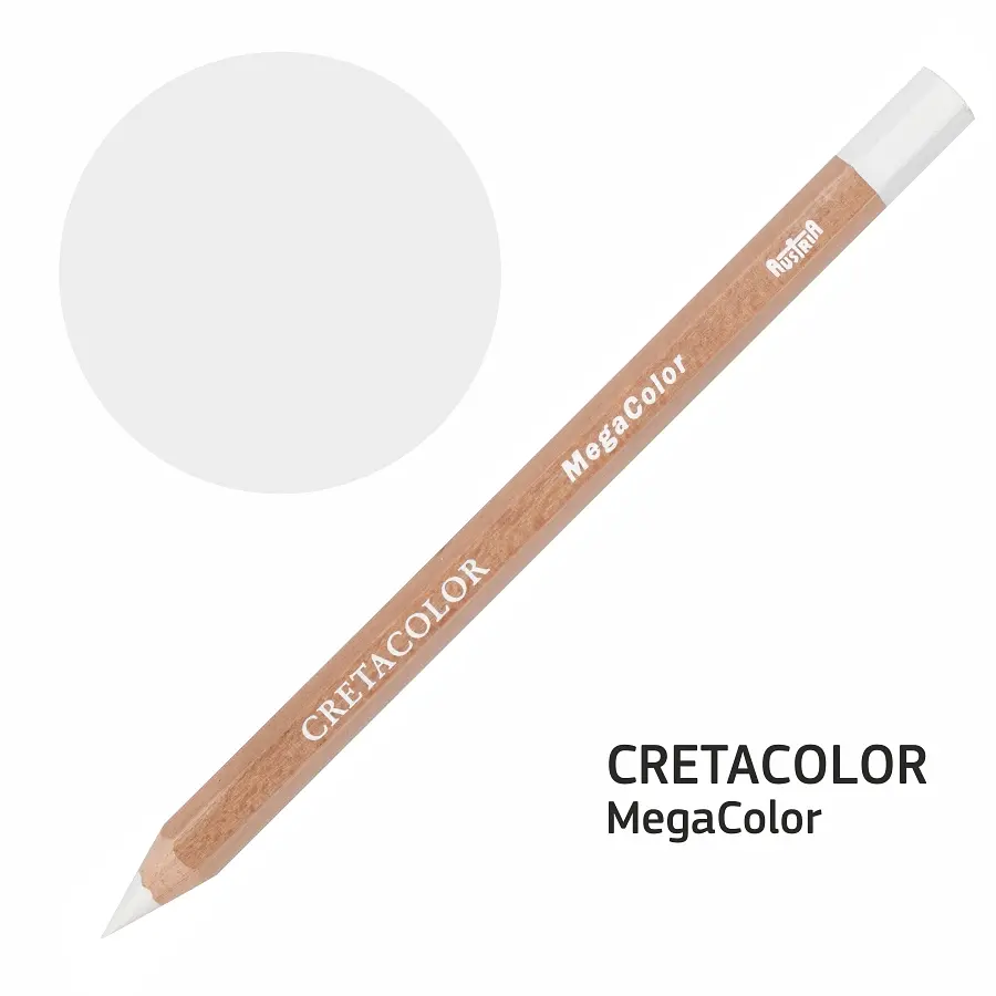 Олівець кольоровий Megacolor Білий (29101) Cretacolor