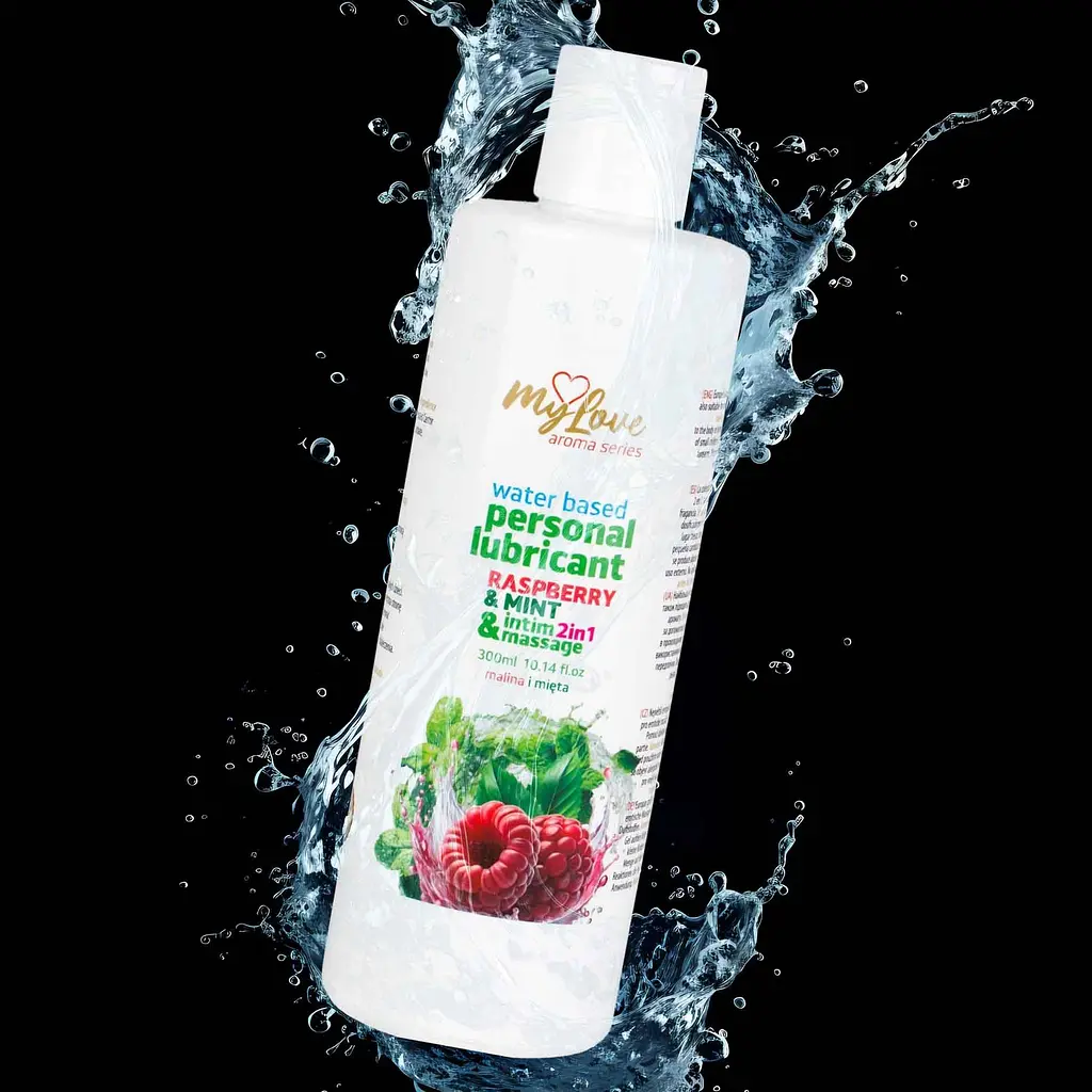 Лубрикант MyLove Aroma Series IntimMassage 2in1 Raspberry Mint, 300 мл - фото 3