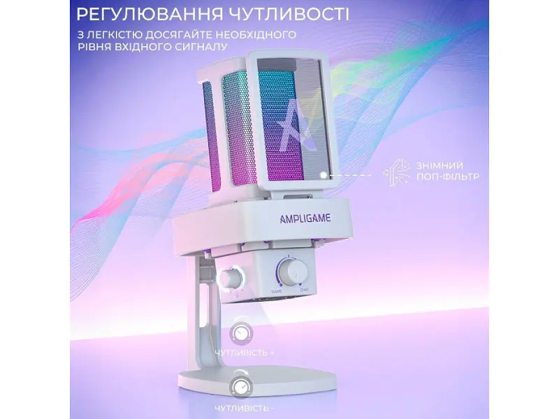 Мікрофон для ПК/ для стрімінгу, подкастів Fifine Q8PRO White - фото 9