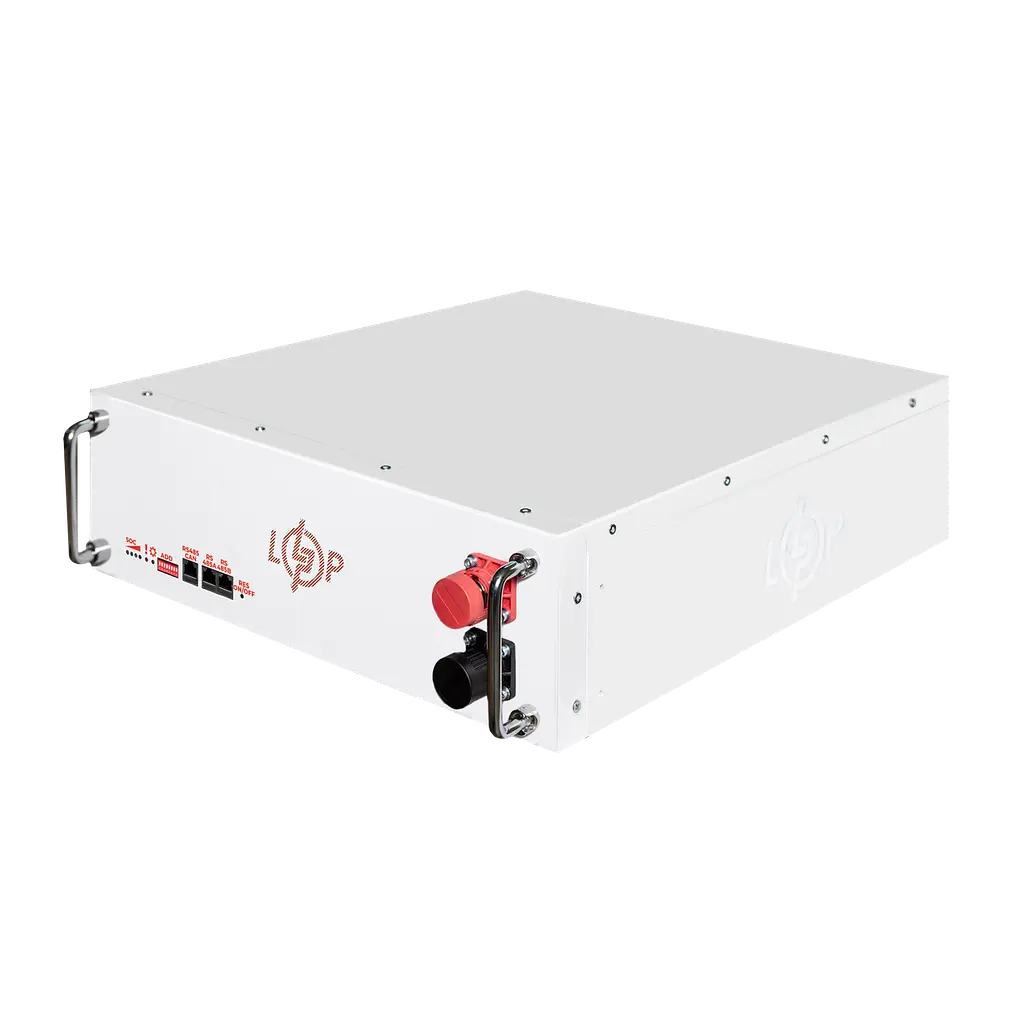 Акумулятор LP LiFePO4 51,2V - 100 Ah (5120Wh) (BMS SP 100A/50А) RM RS485/CAN LCD WH - фото 2
