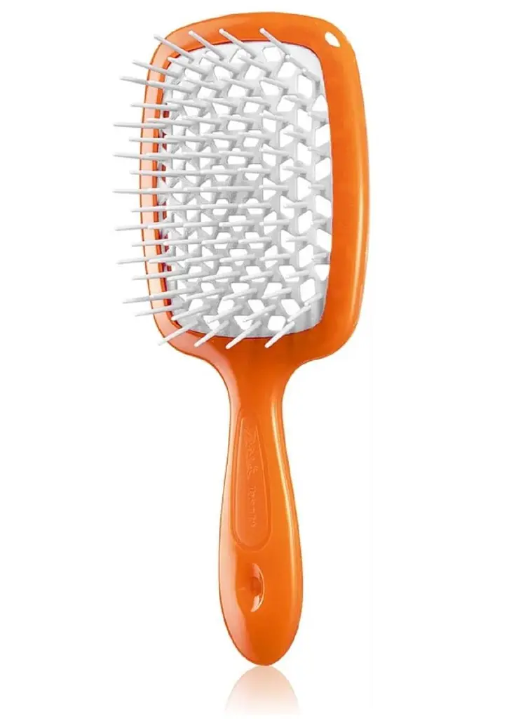 Щітка для волосся Janeke Superbrush Помаранчева з білим