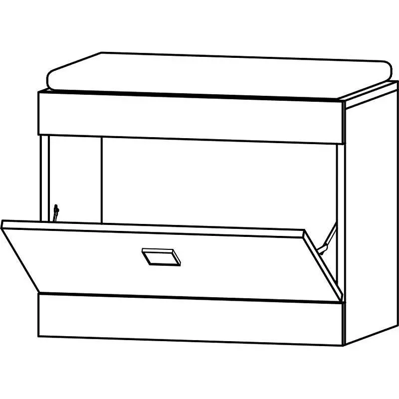 Тумба для обуви Эверест Соната ТО-600, 60х38х45 см венге/белый (EVR-2212) - фото 4