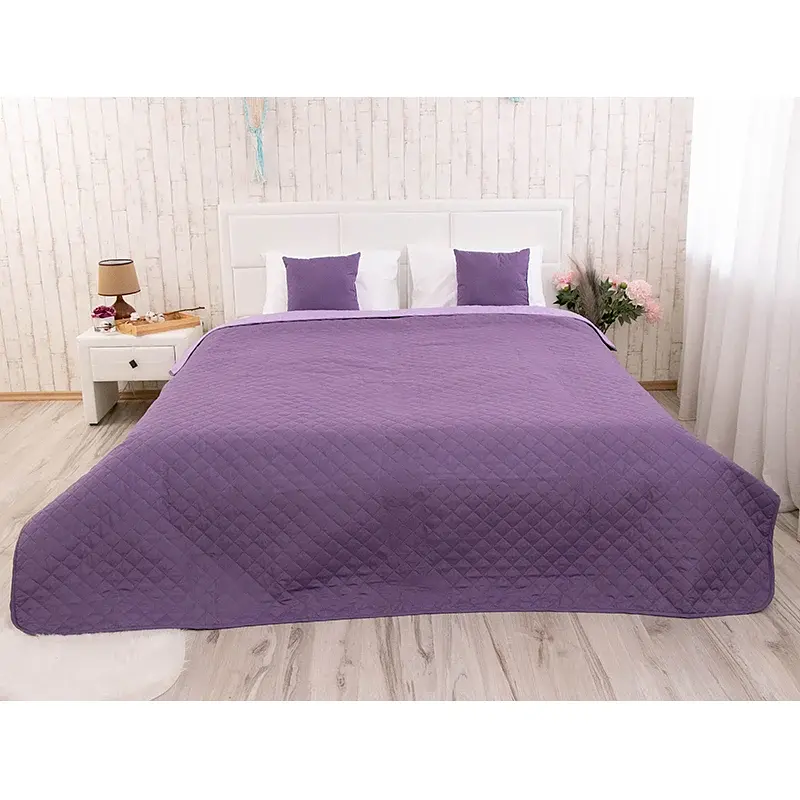 Покривало Руно двостороннє декоративне Violet 150х212 см фіолетове