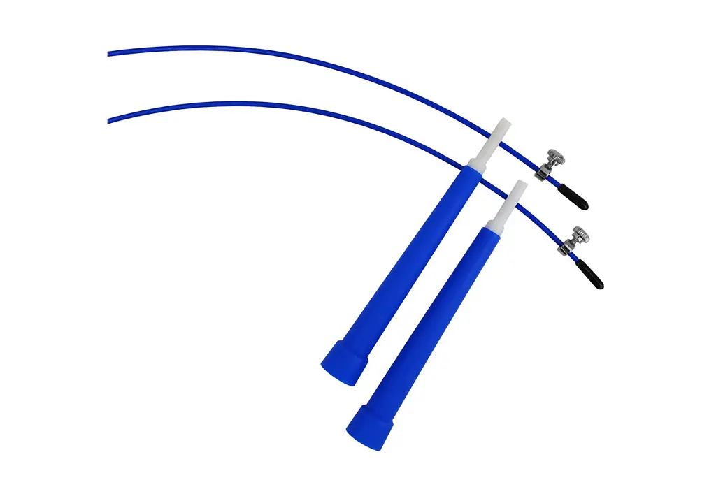 Швидкісна скакалка EasyFit Speed ​​Cable Rope 3 м із сталевим тросом синя (EF-2039-BL) - фото 4