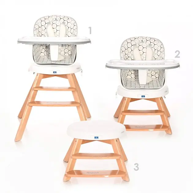 Стульчик для кормления Lorelli NAPOLI grey hexagons - фото 3