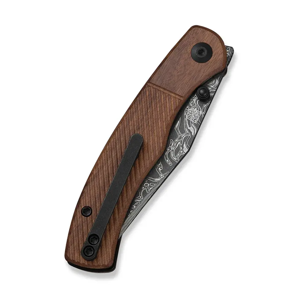 Ніж складаний кишеньковий Civivi Clingman (7.6 см) Damascus / Guibourtia Wood дерево - фото 5