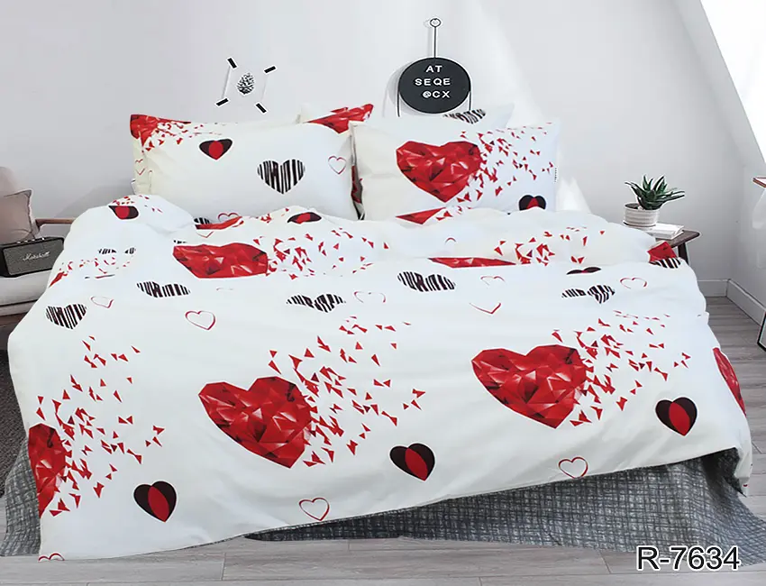 Комплект постільної білизни з компаньйоном (R7634) Євро TAG tekstil pbe0036739