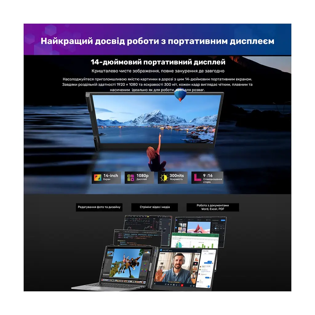 Монитор Blackview Single Screen 14inch (BVSCM6) - фото 10