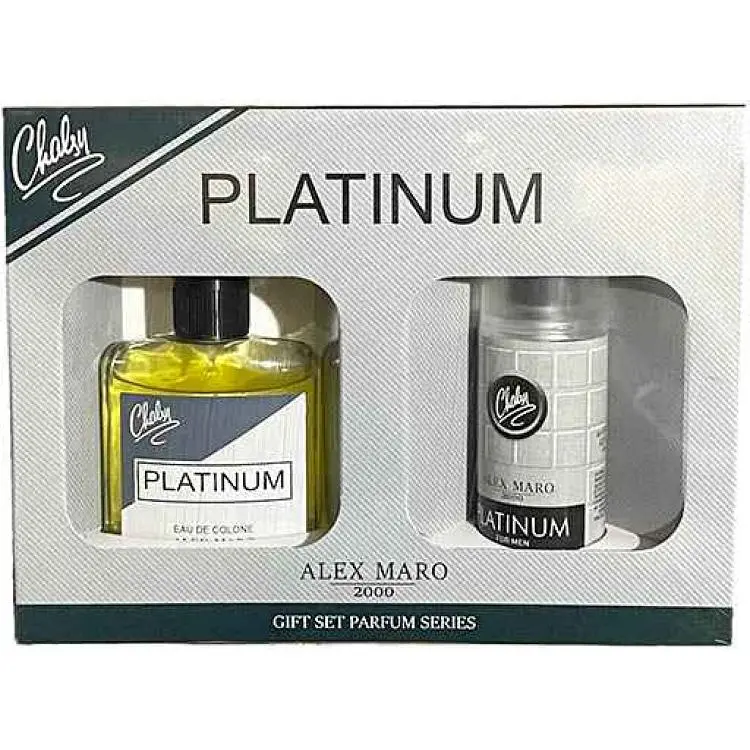 Набір подарунковий для чоловiкiв ALEX MARO (т/вода+дезод) Platinum