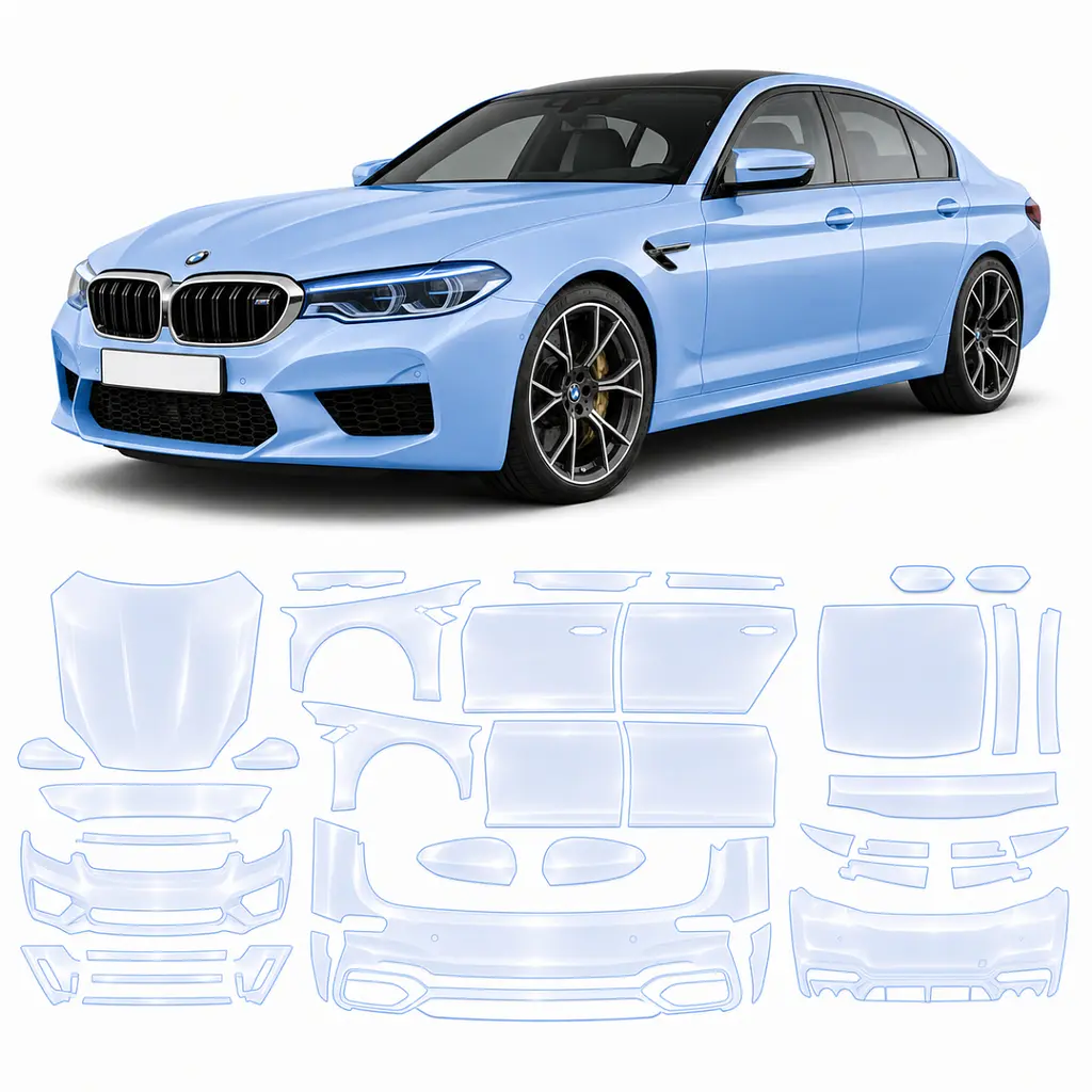 Антигравійна захисна бронеплівка за лекалами для BMW M5 F90 2017-2023 - повний кузов