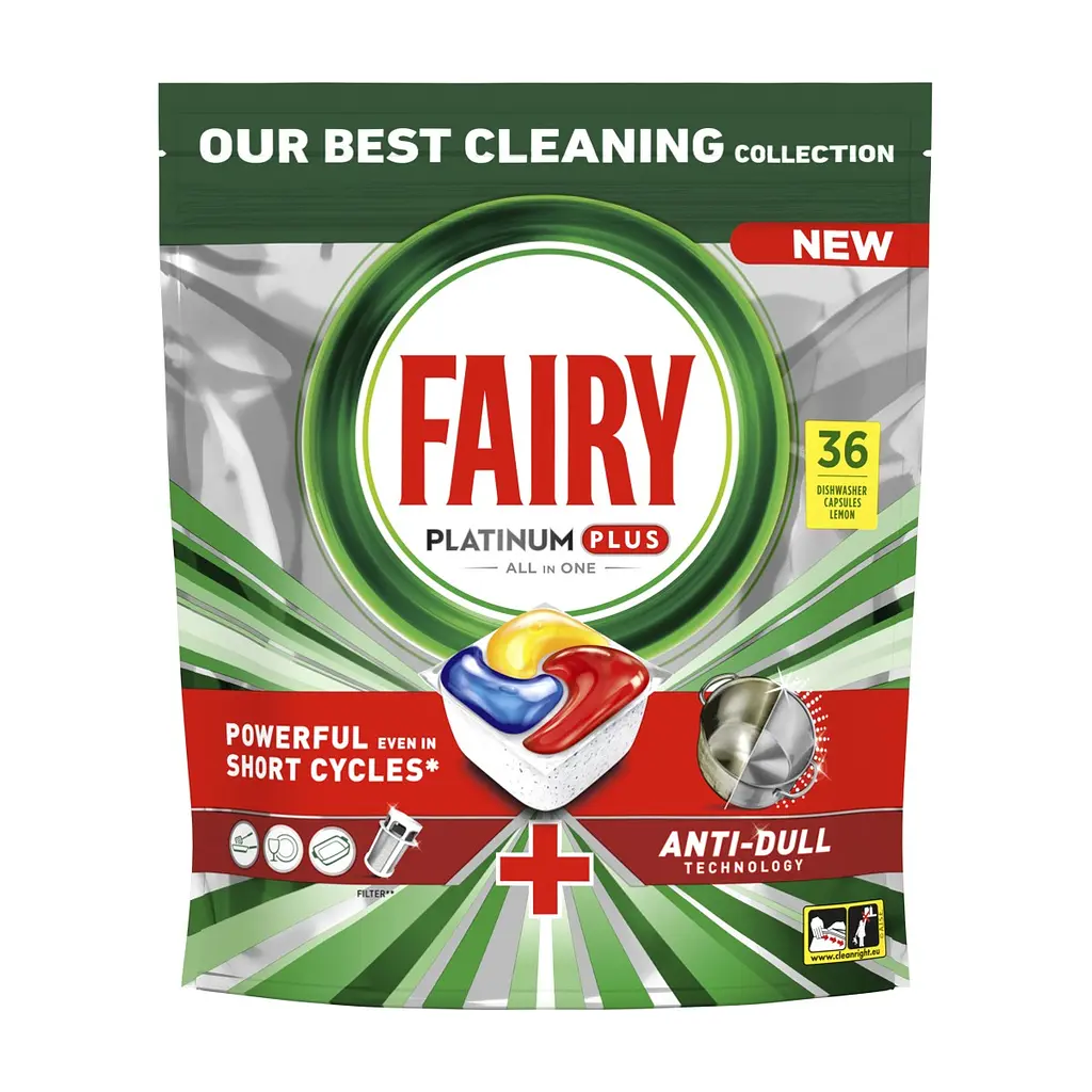 Таблетки для посудомийних машин Fairy Platinum Plus All in One Lemon 36 шт. (8001841956541/8700216236232)
