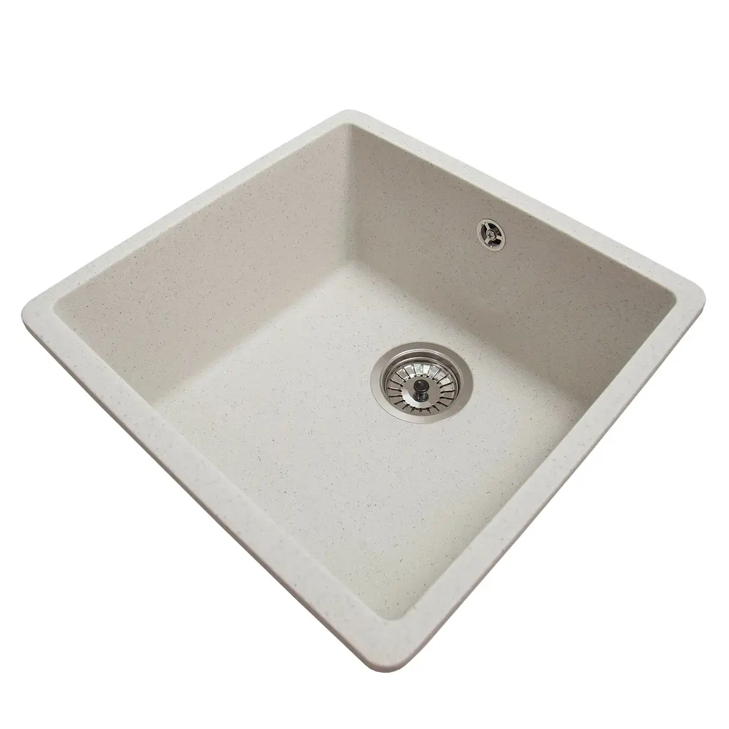Кухонна мийка Romzha Mira U-400 Biela RO43409, Білий - фото 4