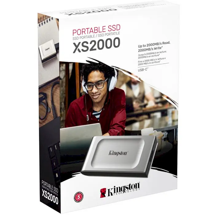 Накопичувач SSD Kingston SSD 4TB USB 3.2 Gen 2x2 Type-C XS2000 (SXS2000/4000G) - фото 5