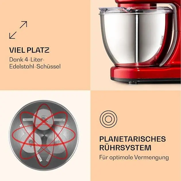 Кухонный комбайн тестомисс Klarstein Bella Mini (10037979) - фото 3