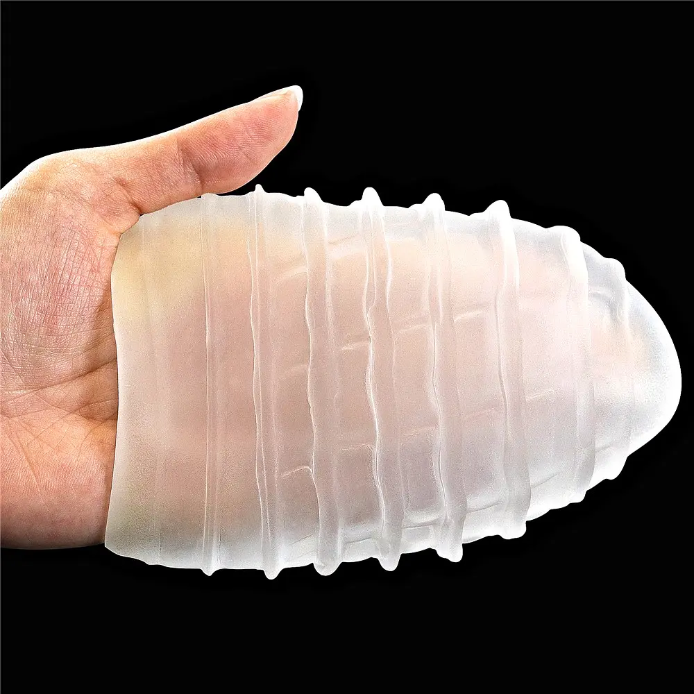 Мастурбатор яйцо Lovetoy Giant Egg Grind Ripples Edition прозрачный - фото 4