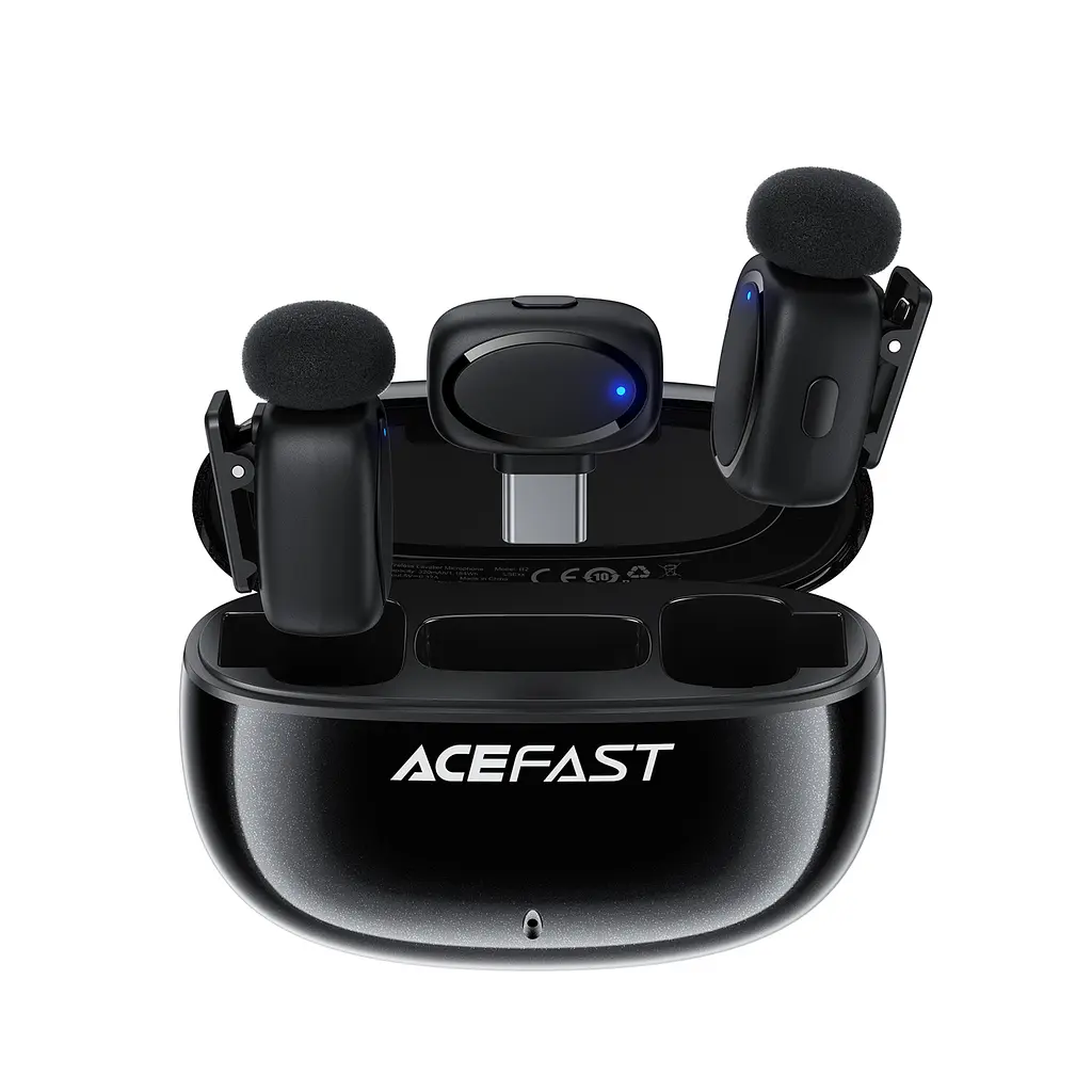 Бездротова мікрофонна система ACEFAST R2 dual-mic (Type-C) Black