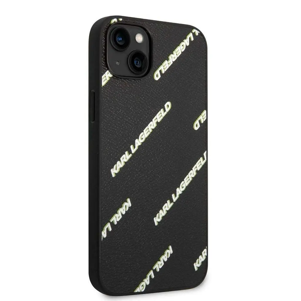 Чехол Karl Lagerfeld PU Grained Leather Logomania для iPhOne 14 Plus Black - фото 3
