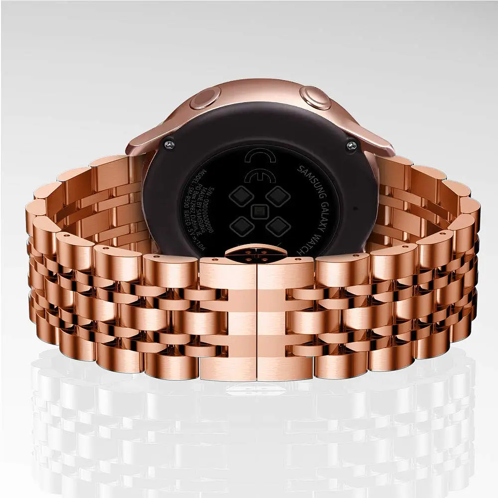 Ремінець сталевий BeWatch 20 мм Link для Samsung Galaxy Watch 42 / Active | GTR42 мм Рожеве золото (1012438) - фото 2