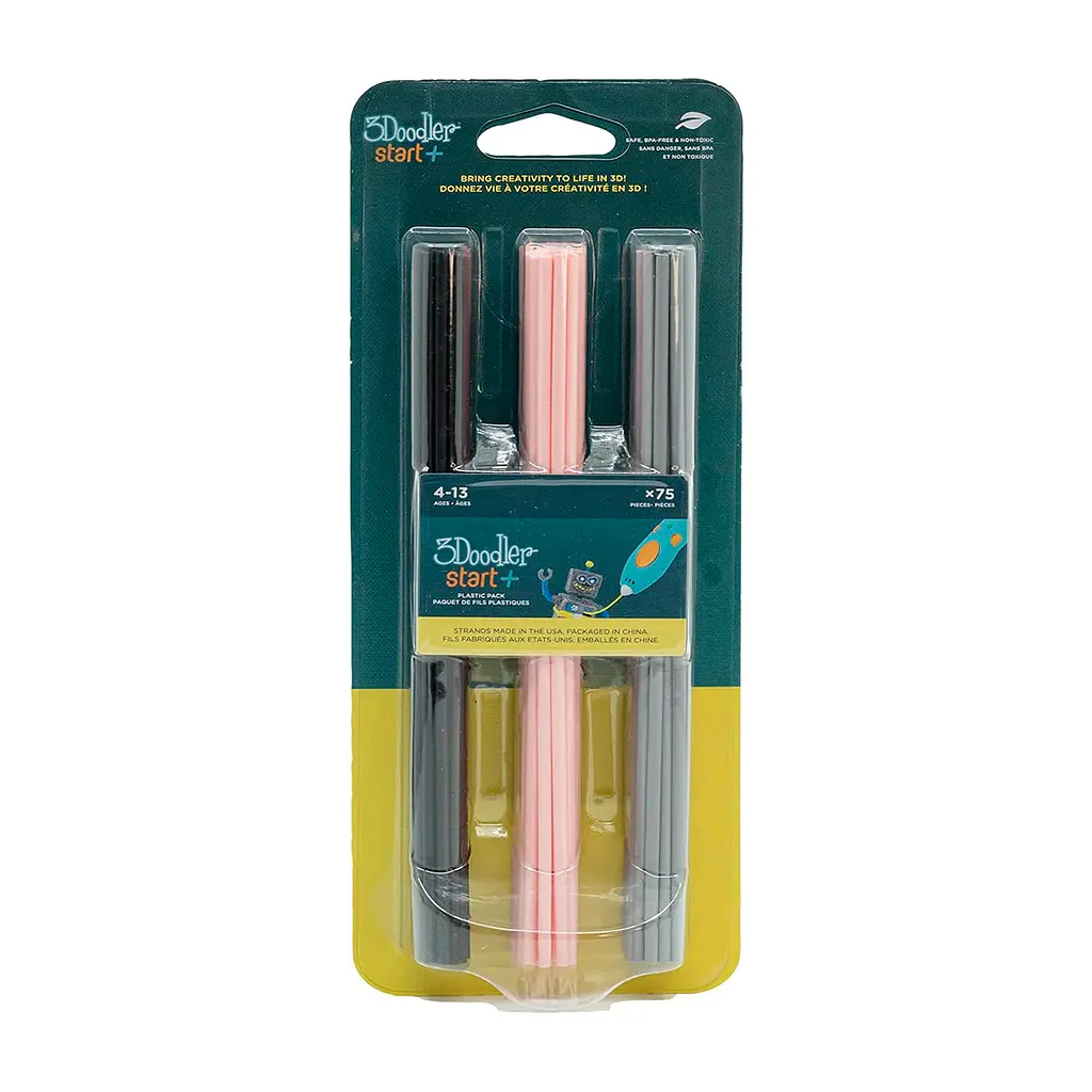 Набір стрижнів для 3D-ручки 3Doodler Start Мікс 3 кольори 75 шт. (3DS-ECO-MIX3-75) - фото 4