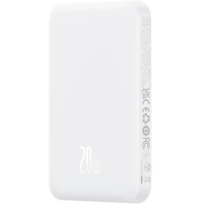 Внешний аккумулятор Baseus Magnetic Mini 5000mAh 20W White (P10022107223-00) [117952] - фото 2