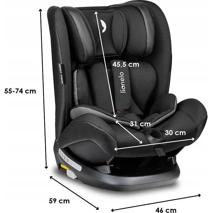 Автокрісло Lionelo Oliver 9-36 кг Isofix Black - фото 4