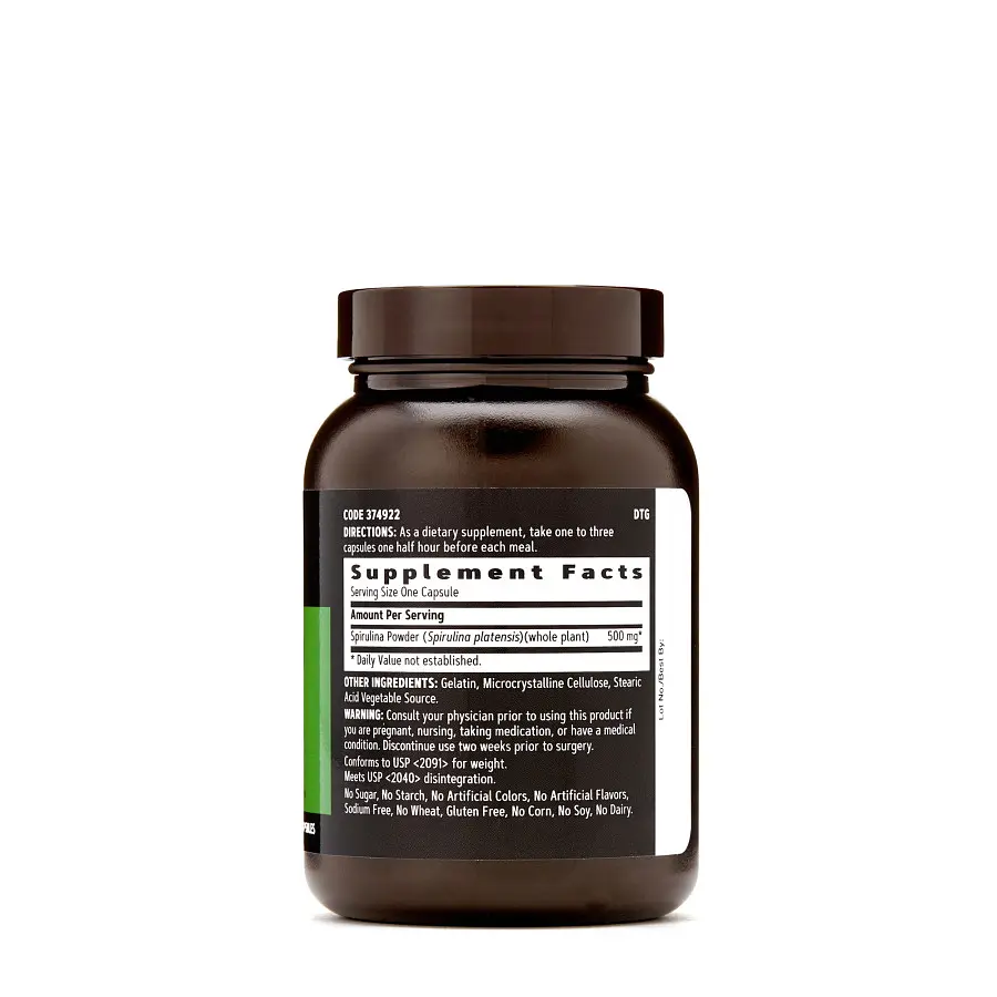 Натуральна добавка GNC Earth Genius Spirulina 100 капсул - фото 2
