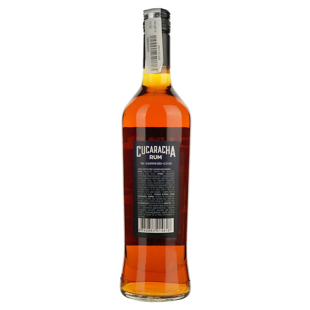 Ром Cucaracha Black 40% 0.7 л - фото 2