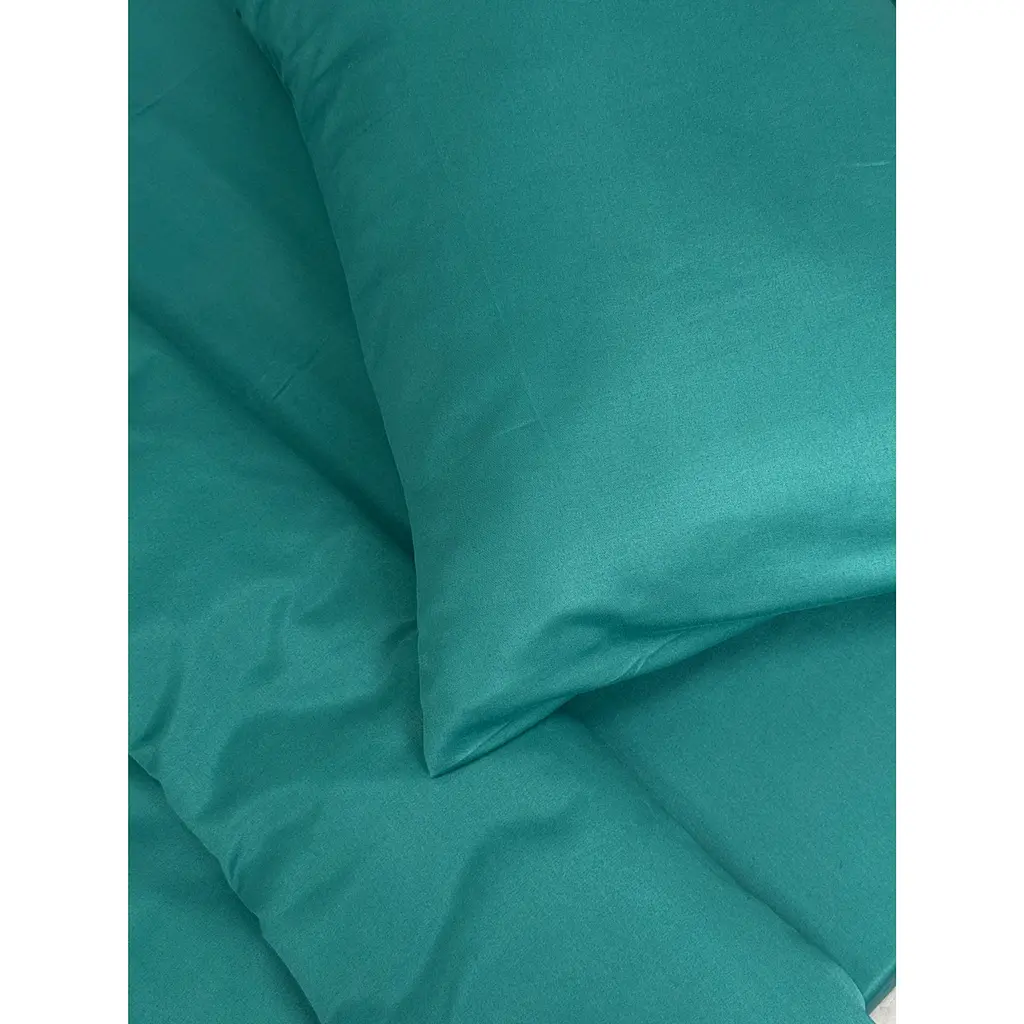 Комплект постільної білизни Ecotton Dark Green півтораспальний полісатин темно-зелений (25309) - фото 6
