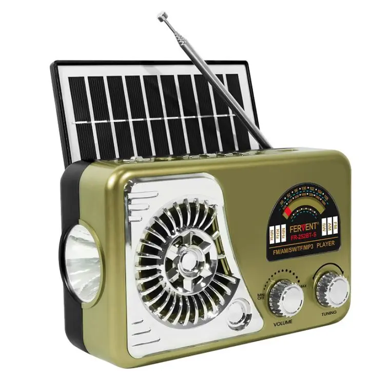 Портативный радиоприемник FERVENT FR-252BT-S – Bluetooth FM/AM/SW USB/TF аккумуляторный - фото 3