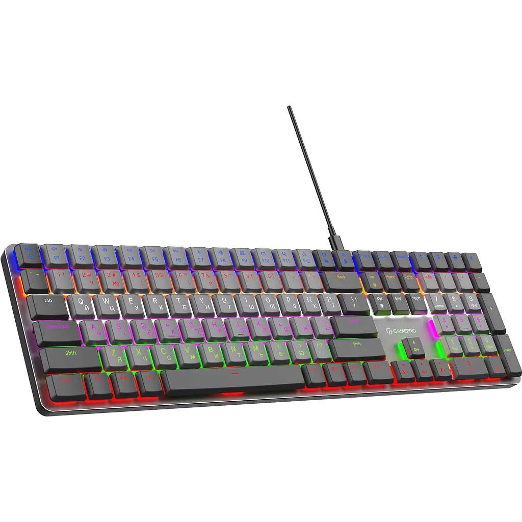 Клавиатура GamePro Red Swich Low Profile USB Dark Gray проводная (MK145R) - фото 3