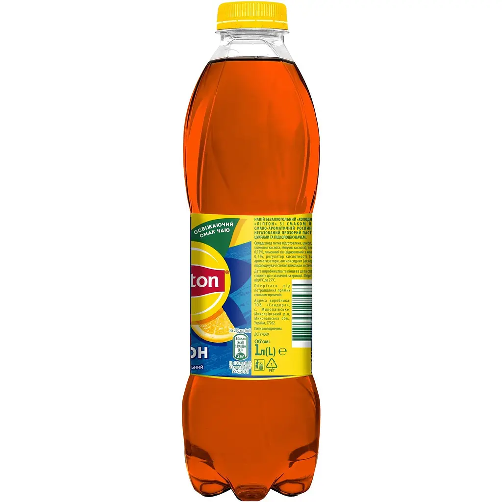 Чай холодный Lipton черный со вкусом лимона 1 л - фото 2