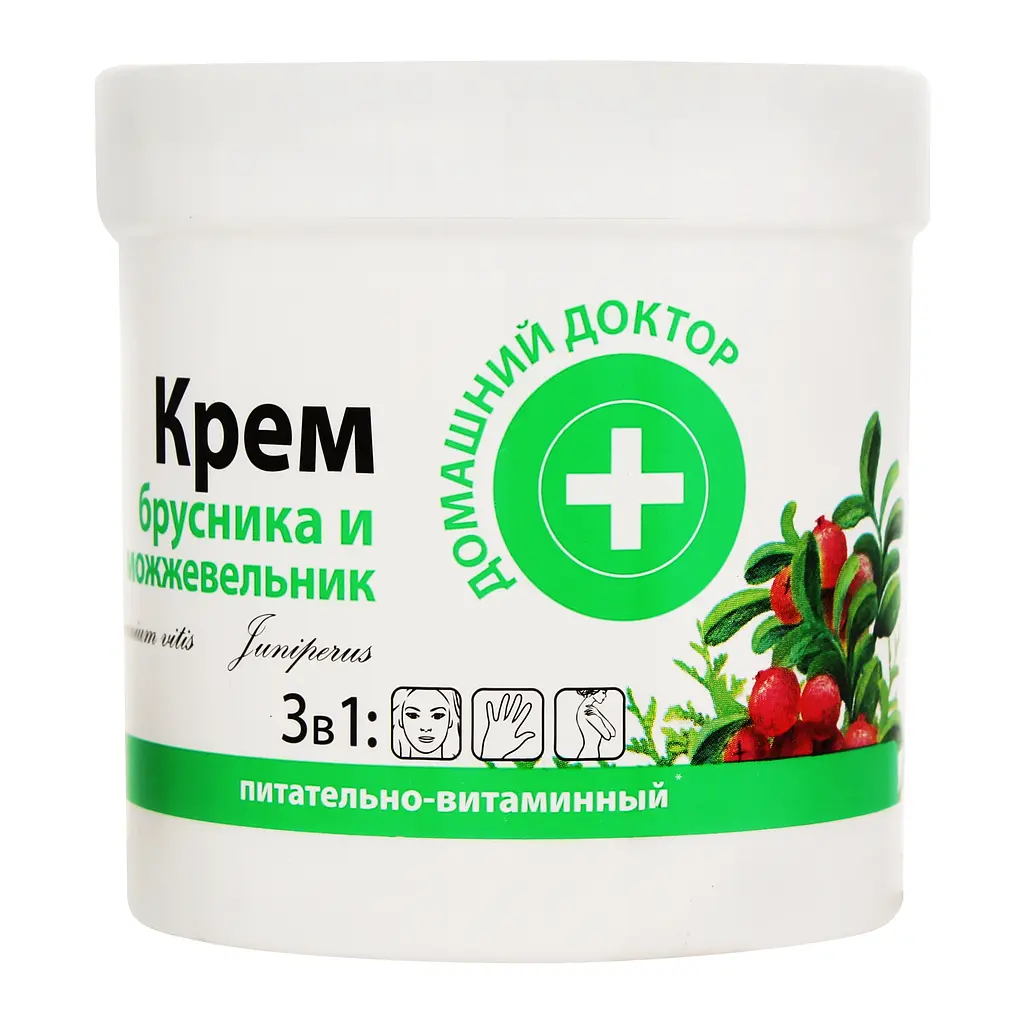 Крем для обличчя та тіла Домашний Доктор Брусниця та ялівець, 250 мл - фото 2