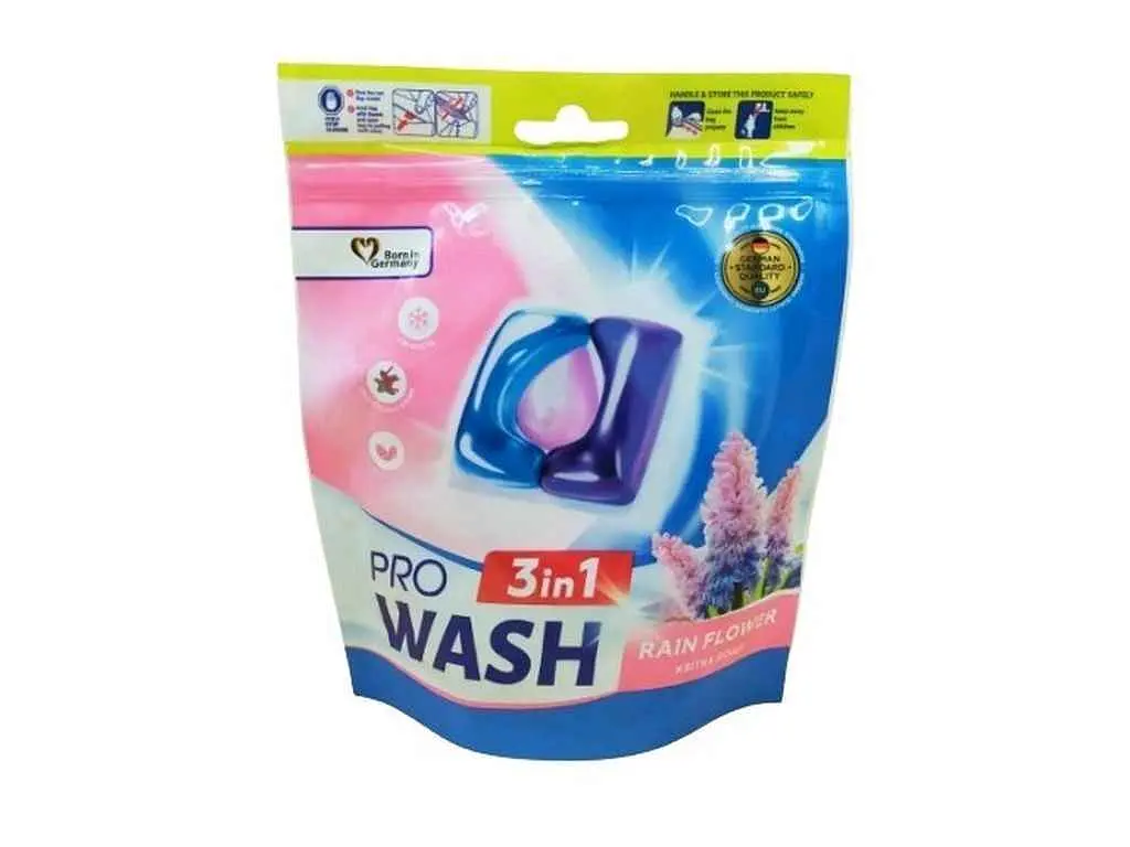 Капсули для прання PRO WASH 15шт Універсал Квітка дощу (DOYPACK)
