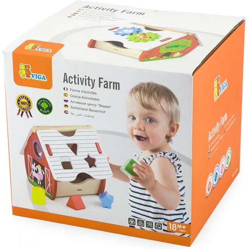 Деревянный сортер Viga Toys Веселый домик (50533) - фото 5